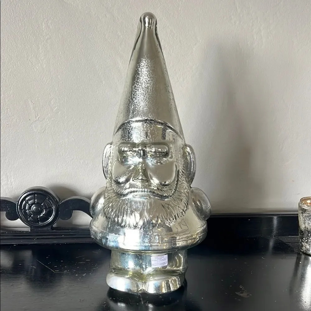 Pottery Barn Glass Santa Tree